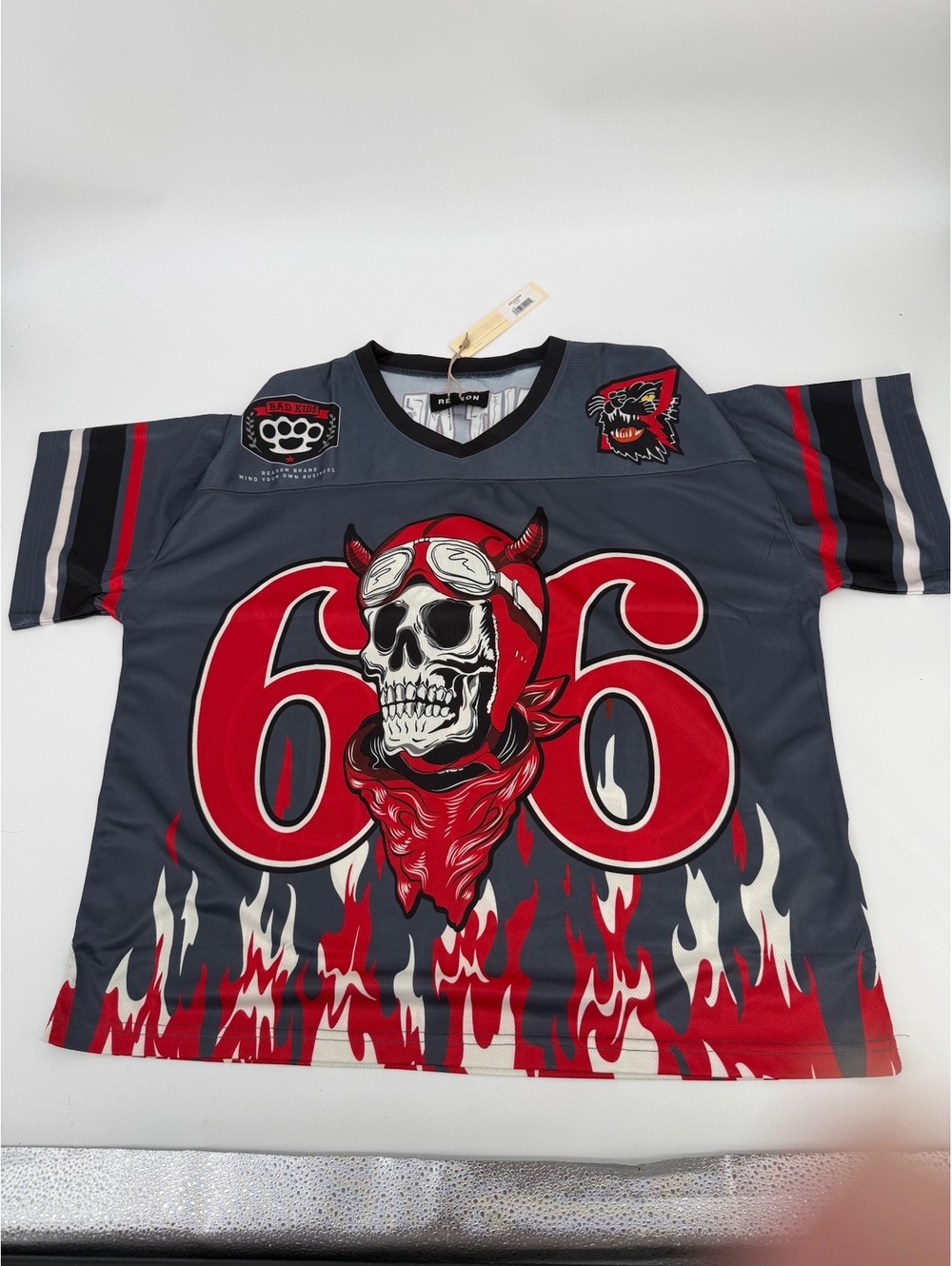 REASON Bat Out of Hell Route 66 Jersey Men’s L NWT